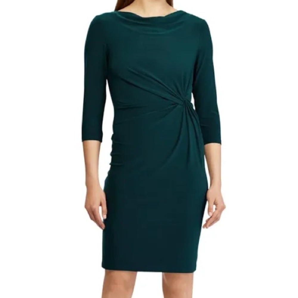 Ralph Lauren Twisted-Knot Sheath Dress